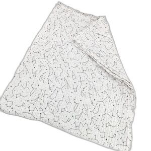 HB Constellation Stars Space White100% Cotton Baby Swaddle Blanket 46"x46"